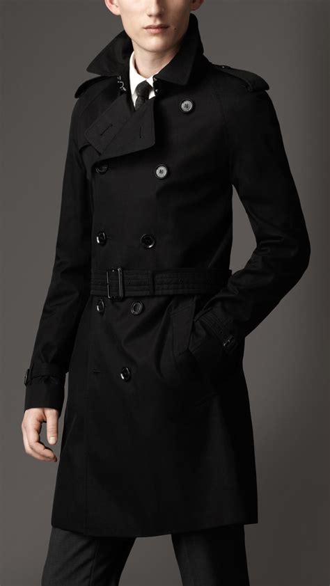 burberry mens trench coat black|burberry trench coat men's outlet.